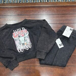 Black Wild West Sweatshirt and Joggers Set
